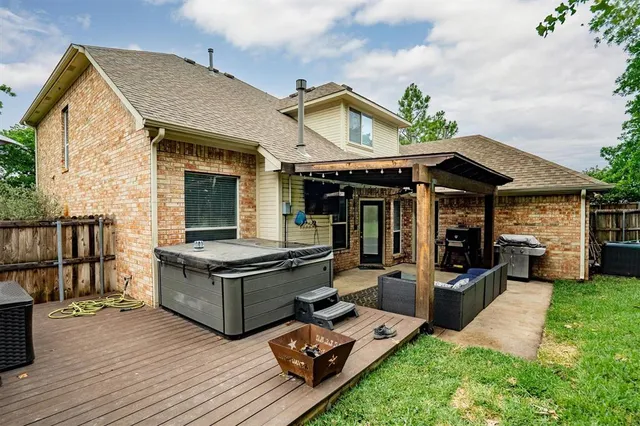 a backyard of a house