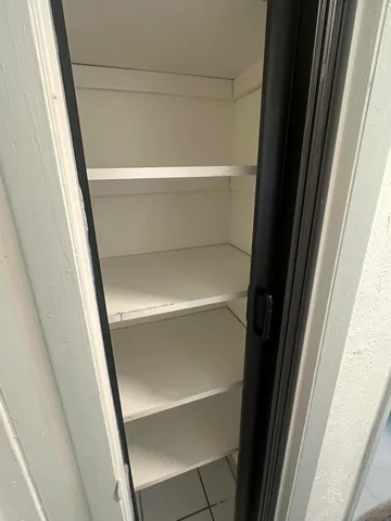 a close view of closet