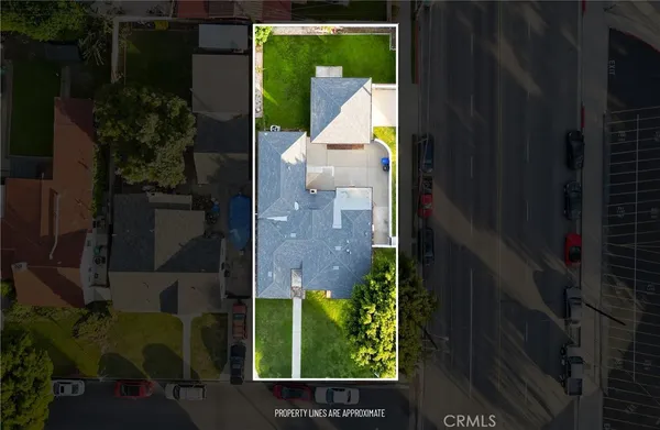 an aerial view of multiple house