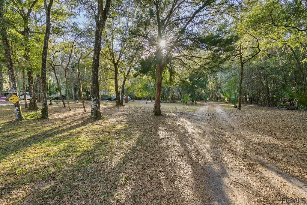 a view of outdoor space with deck and trees