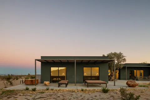 a view of a living room with a large window