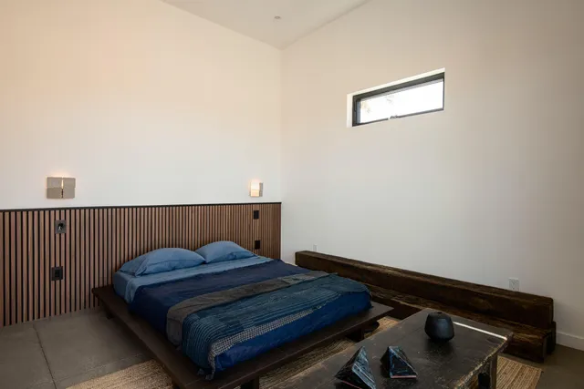 a view of ocean with a mountain