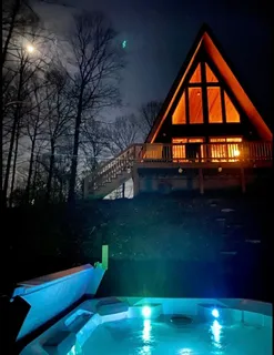 a view of backyard with green space