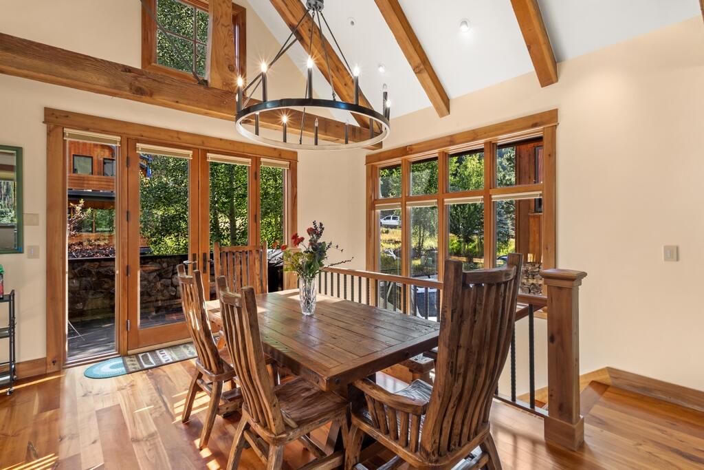 210 South Sunset Ridge Drive Telluride, CO 81435 - Photo 7 of 18 a view of a dining room with furniture window and outside view