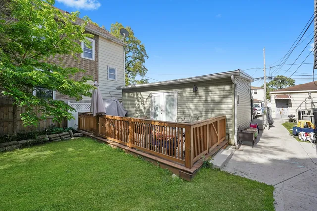 a view of a porch with a yard
