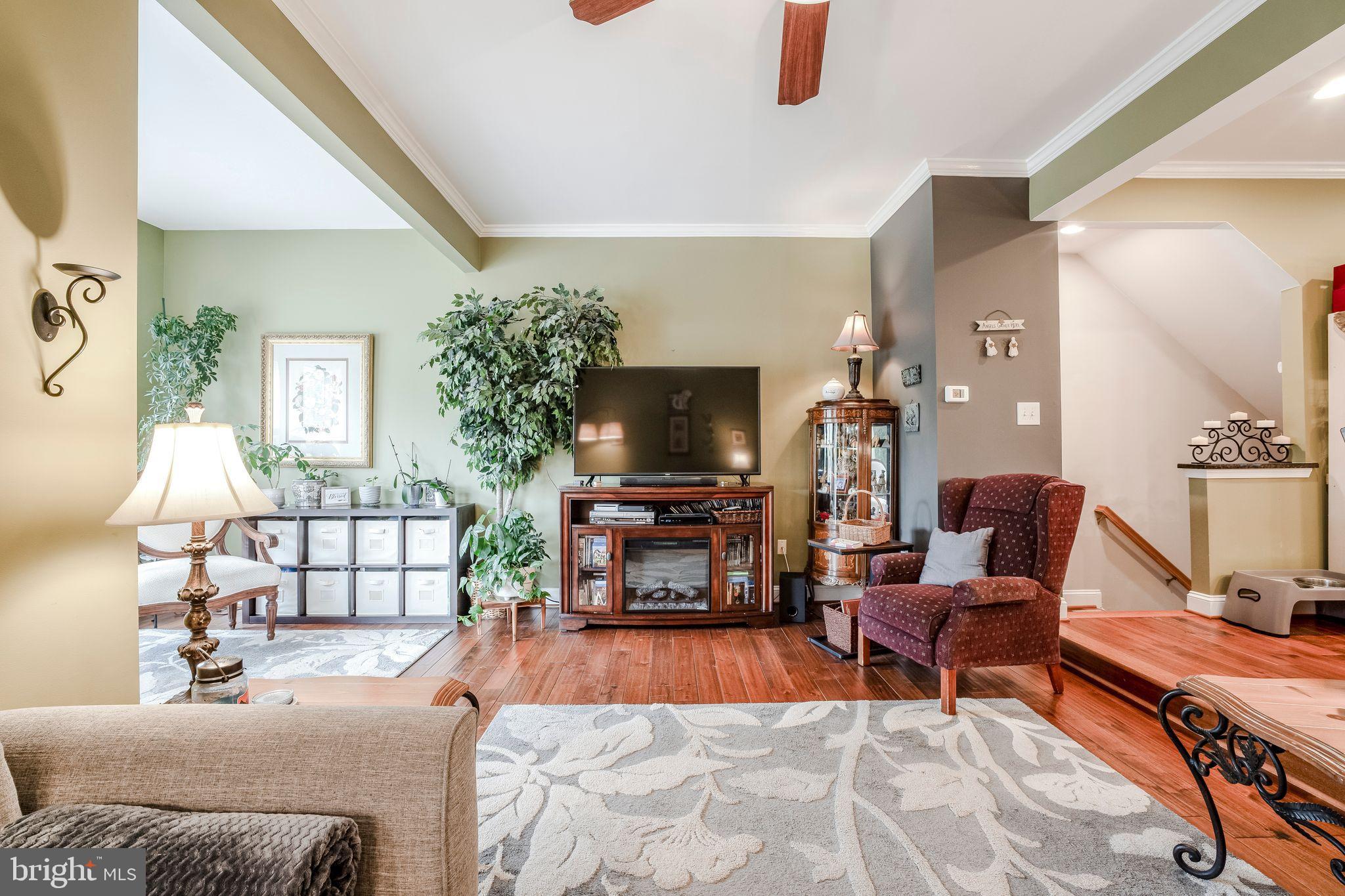 8768 Dunstable Loop Bristow, VA 20136 - Photo 11 of 47 a living room with furniture a flat screen tv and a fireplace