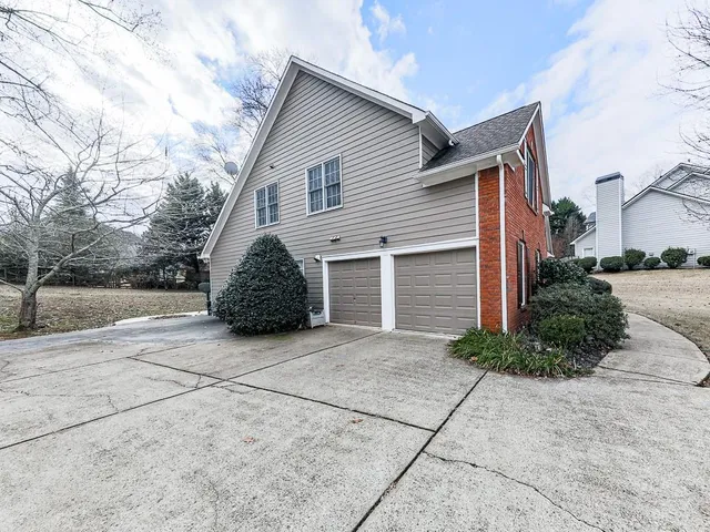 a view of a back yard of the house