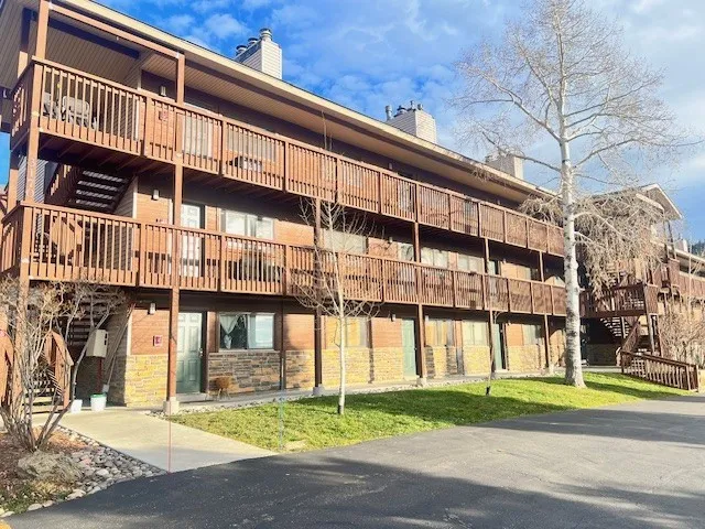 a front view of a building