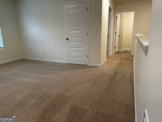 an empty room with a window