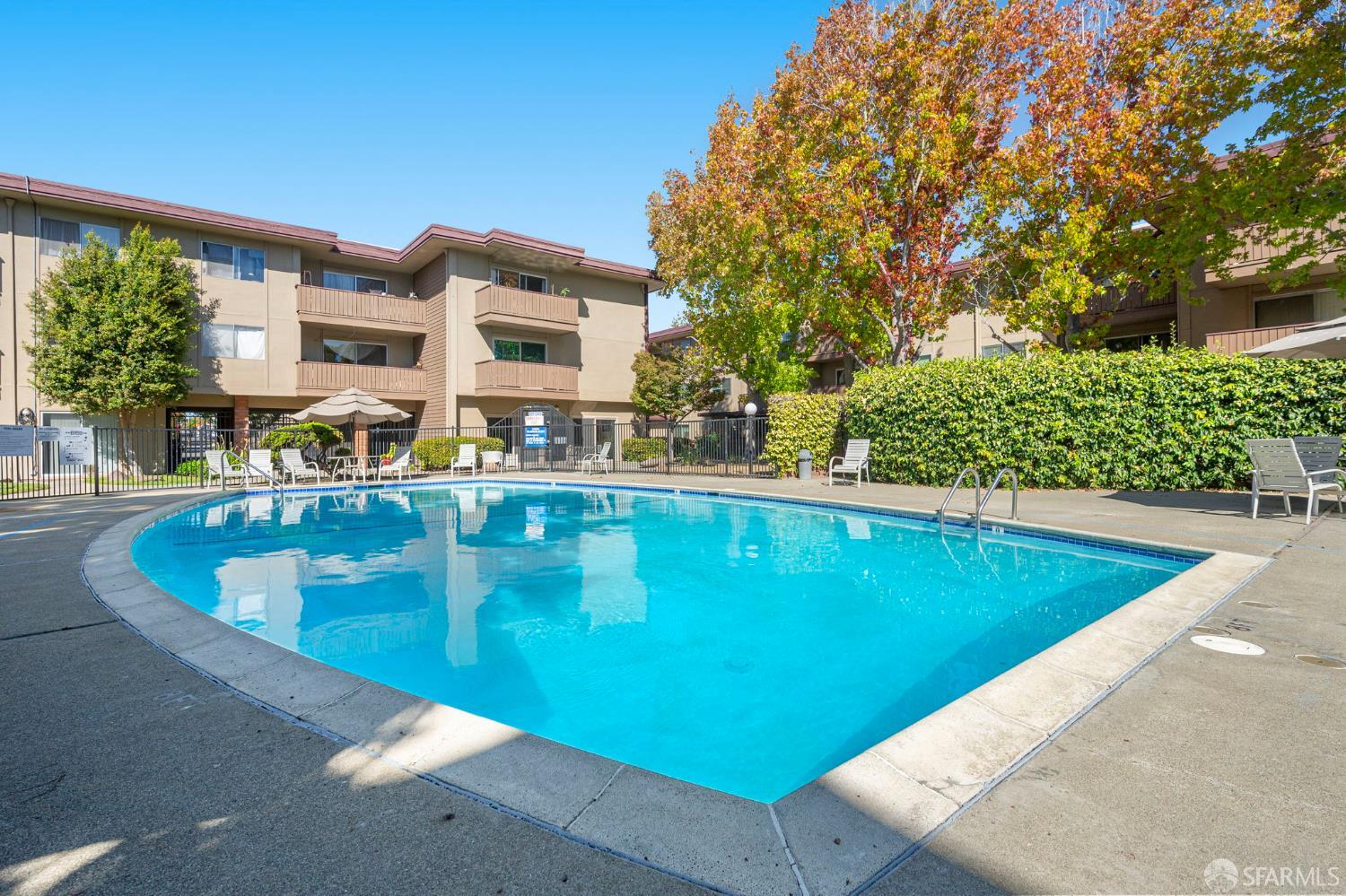 1327 Webster Street, Unit B210 Alameda, CA 94501 - Photo 27 of 54 a view of a swimming pool with outdoor seating