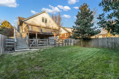 a backyard of a house