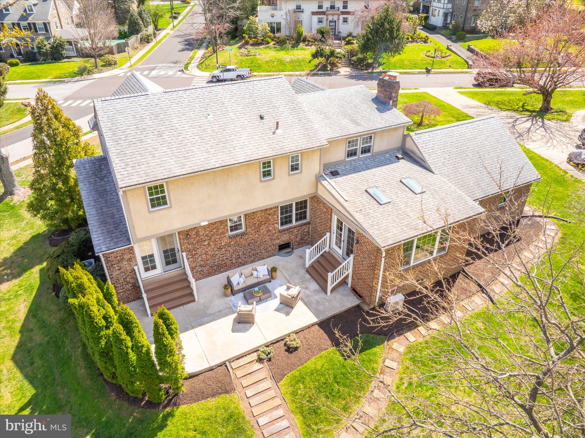 419 Vernon Road Jenkintown, PA 19046 - Photo 45 of 53 Aerial view of patio
