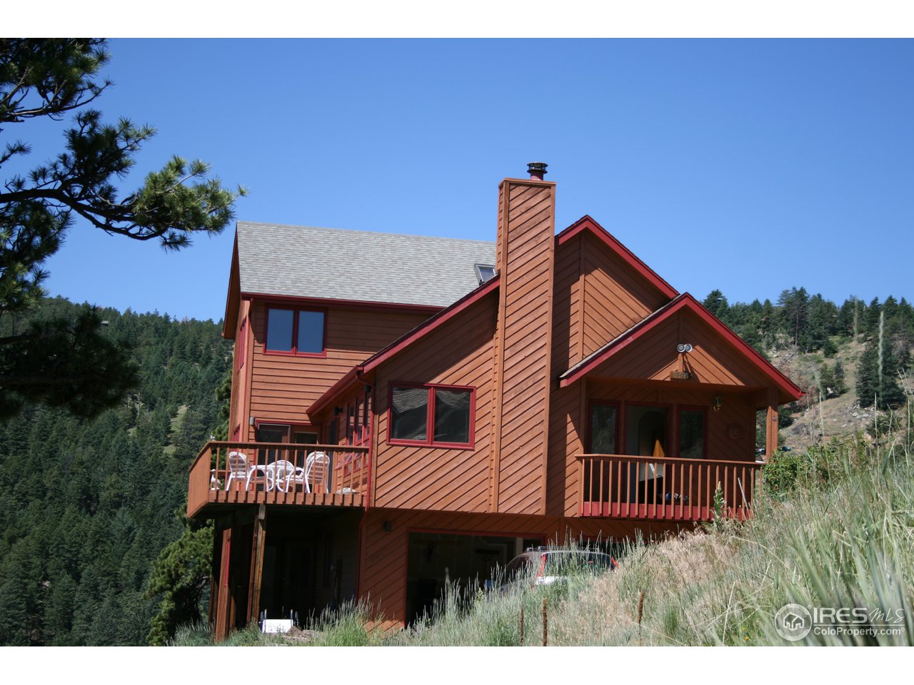 a view of a house with a balcony