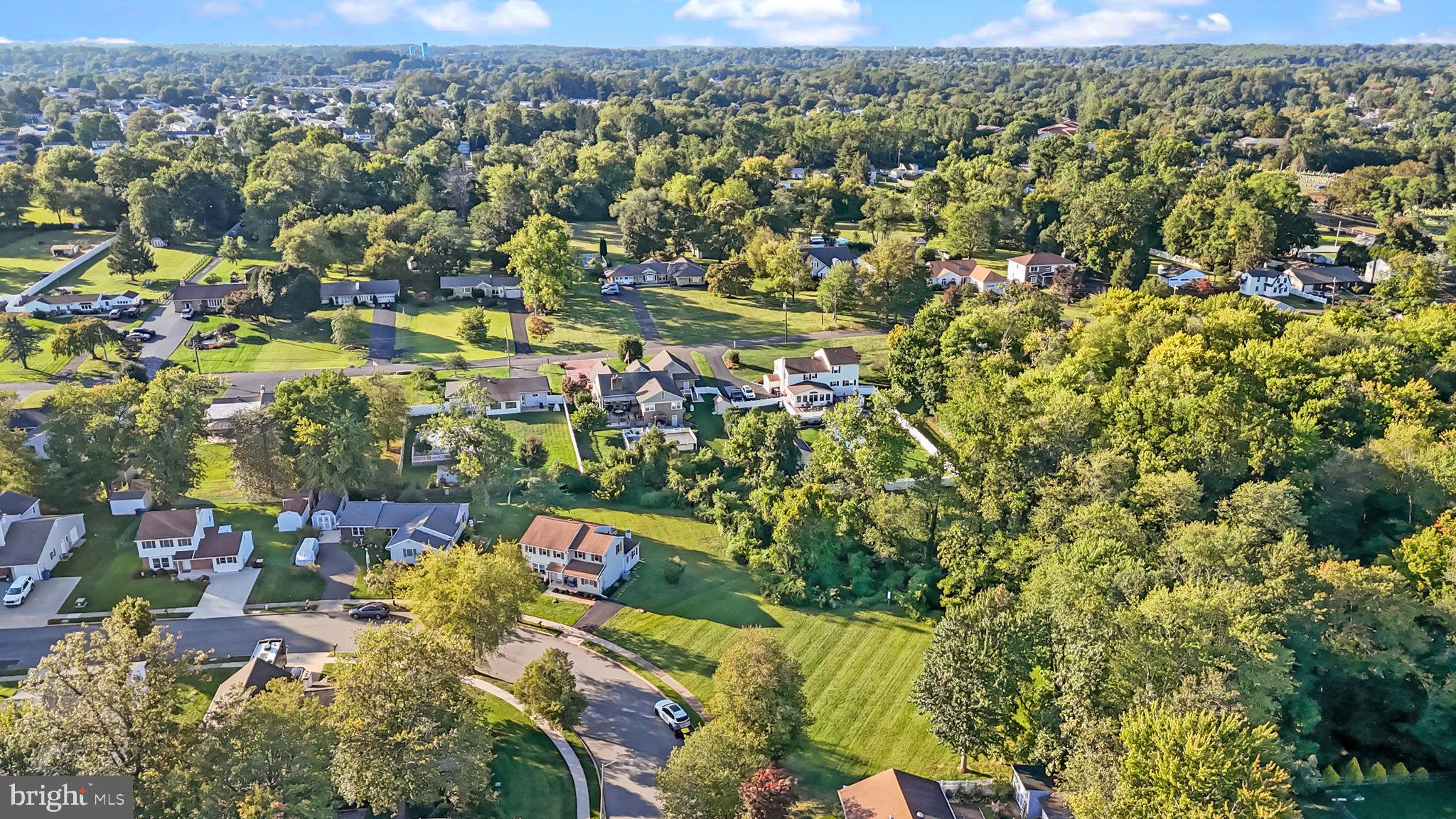 1838 Sheri Road Bensalem, PA 19020 - Photo 40 of 43 an aerial view of residential houses with outdoor space and trees