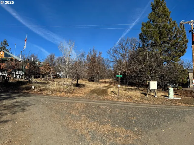 a view of road with trees