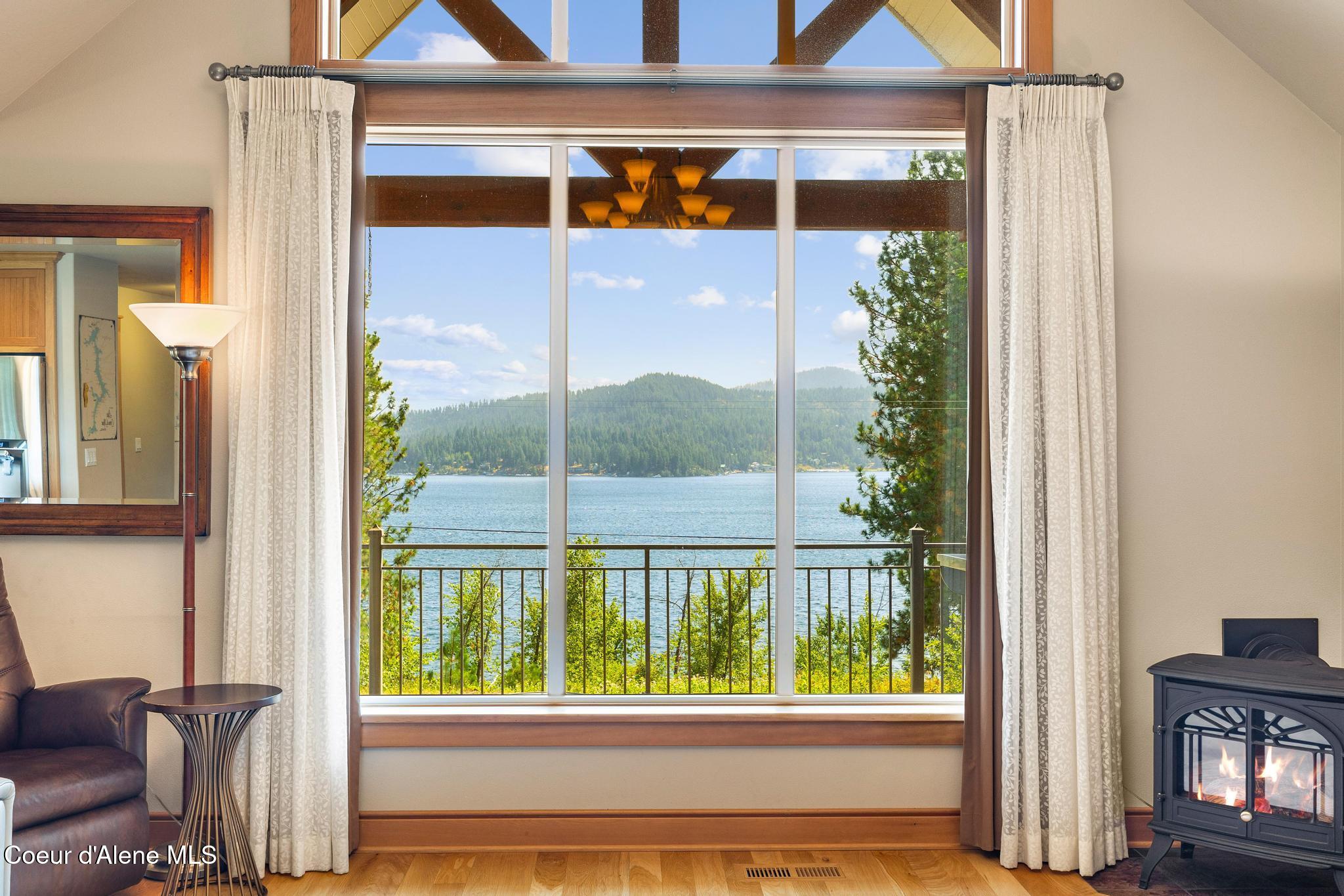 4459 East O'Gara Road Harrison, ID 83833 - Photo 13 of 47 Living Room- Lake Views