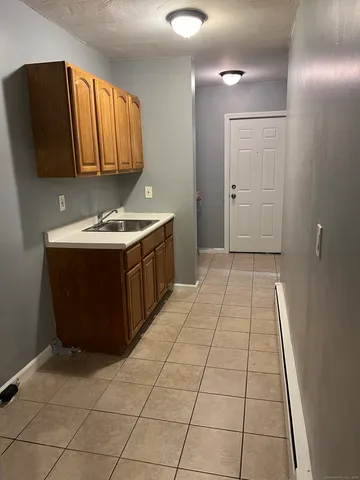 a room with a sink