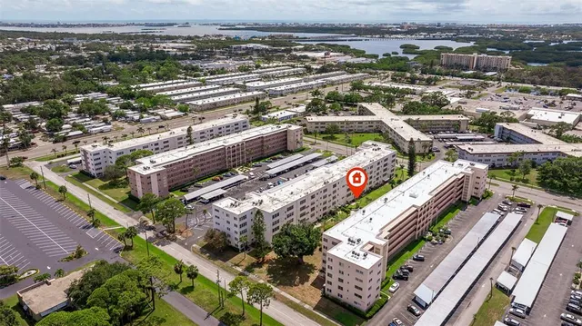 an aerial view of a city