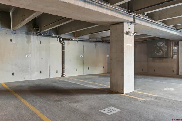 a view of a car garage