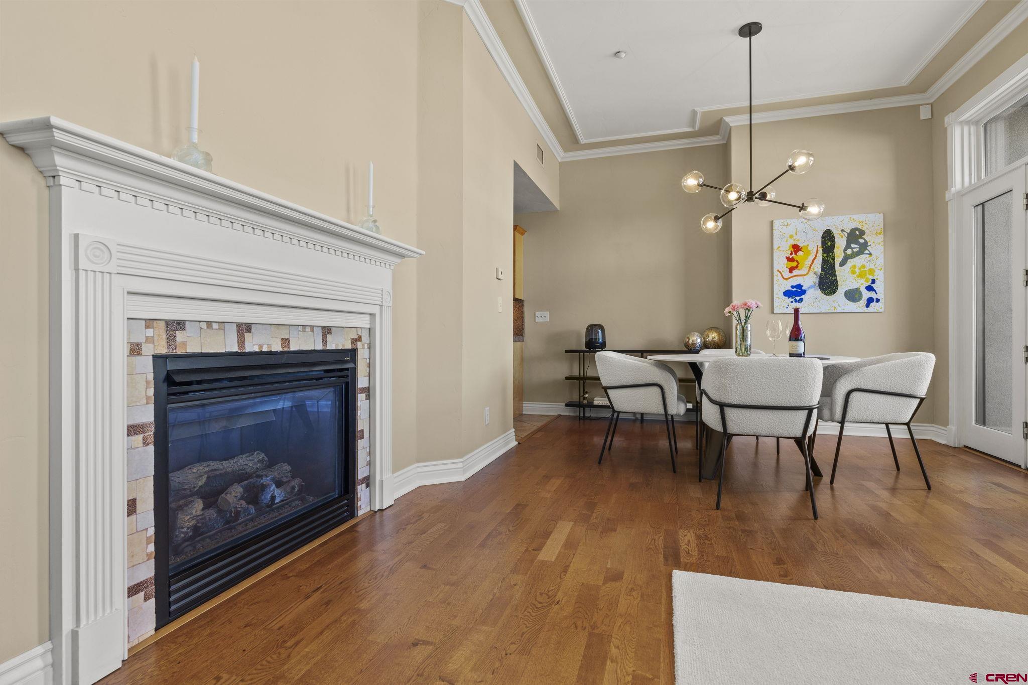 543 East 2nd Avenue, Unit 3E Durango, CO 81301 - Photo 4 of 39 a view of a livingroom with furniture and a fireplace