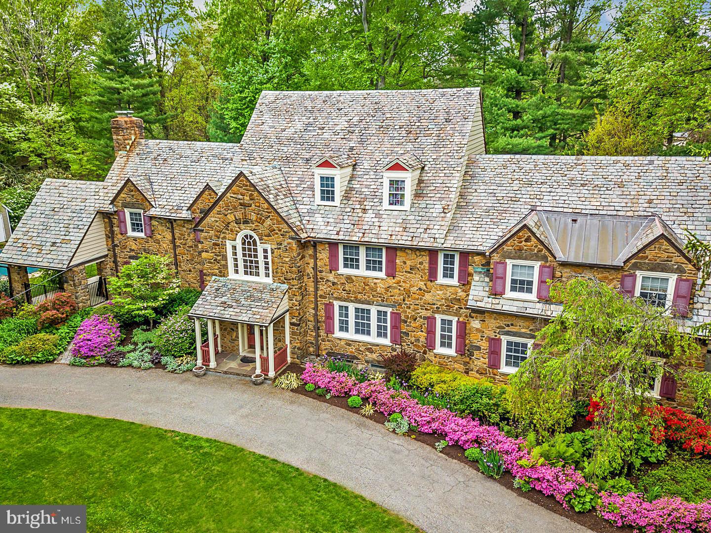 1311 Remington Road Wynnewood, PA 19096 - Photo 33 of 33 Circular drive, slate roof, all stone exterior