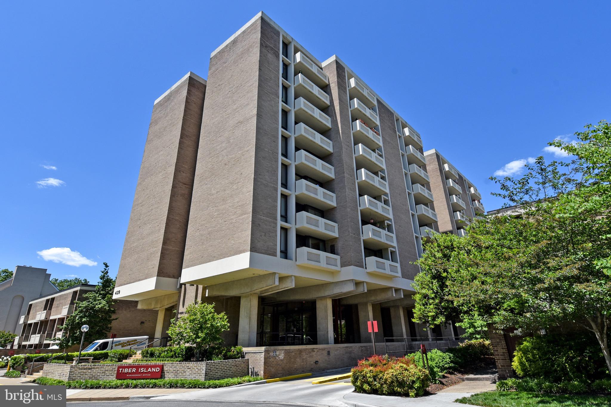 a view of a building with garden