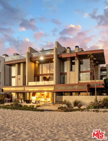 front view of a house with a blue house