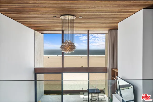 a view of a glass door with a glass door