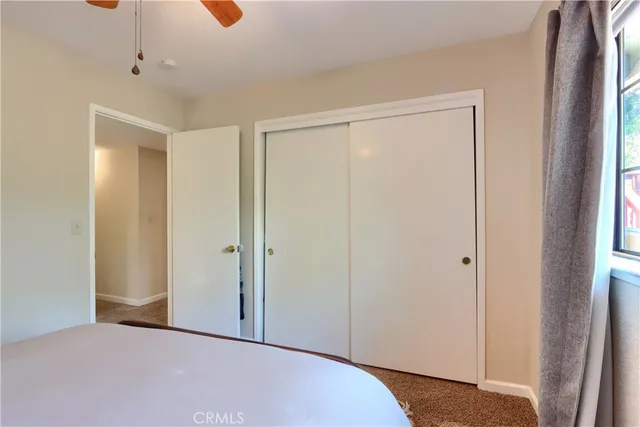 a view of a room with a wardrobe space