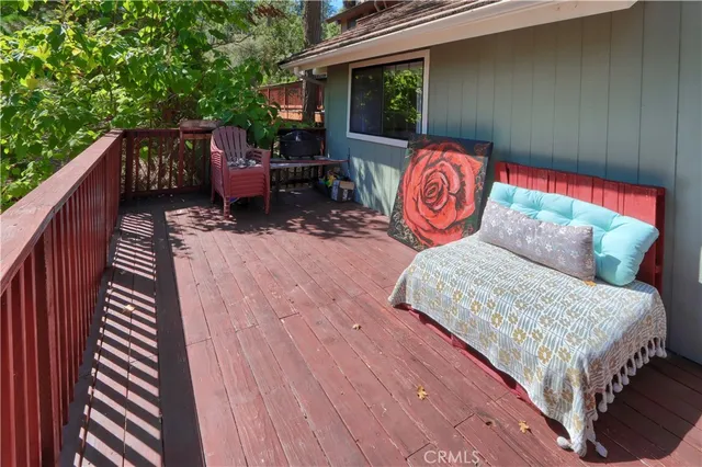 a view of outdoor space with seating space