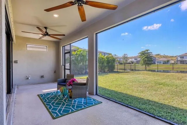 a view of an outdoor space and swimming pool