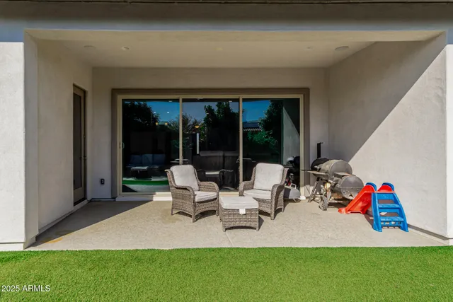 a view of a park with slide