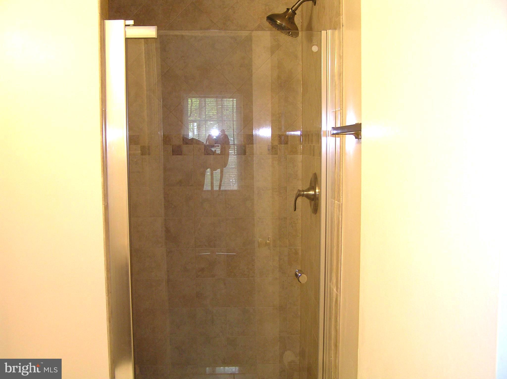10053 Chestnut Wood Lane Burke, VA 22015 - Photo 13 of 28 a bathroom with a glass shower door