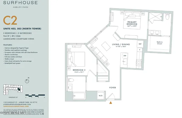 $4,300 | 1150 Kingsley Street, Unit 503, Asbury Park, NJ 07712