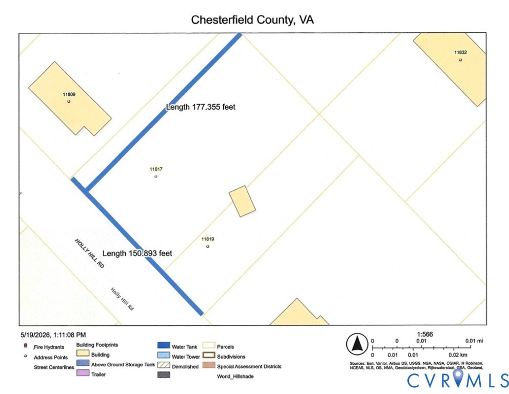 11817 Holly Hill Road Chester, VA 23831 - Photo 1 of 1 Property Map, Chesterfield County, VA. Illustratin