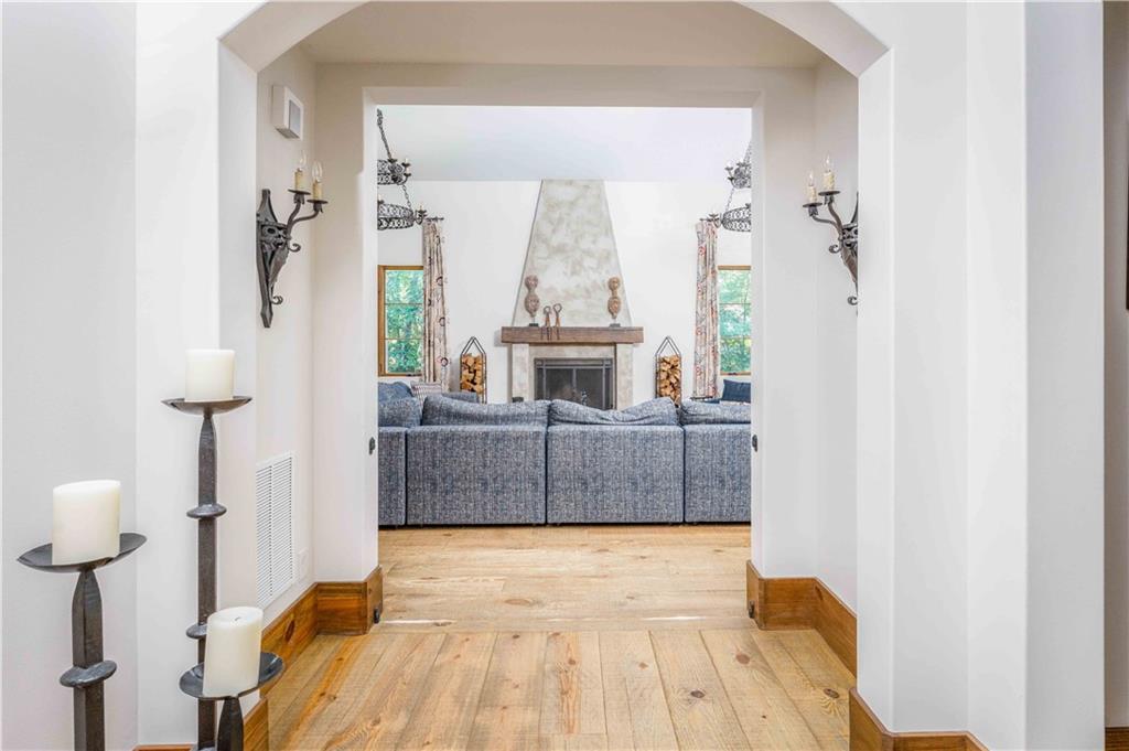 3118 West Roxboro Road Northeast Atlanta, GA 30324 - Photo 11 of 68 a living room with furniture and a fireplace