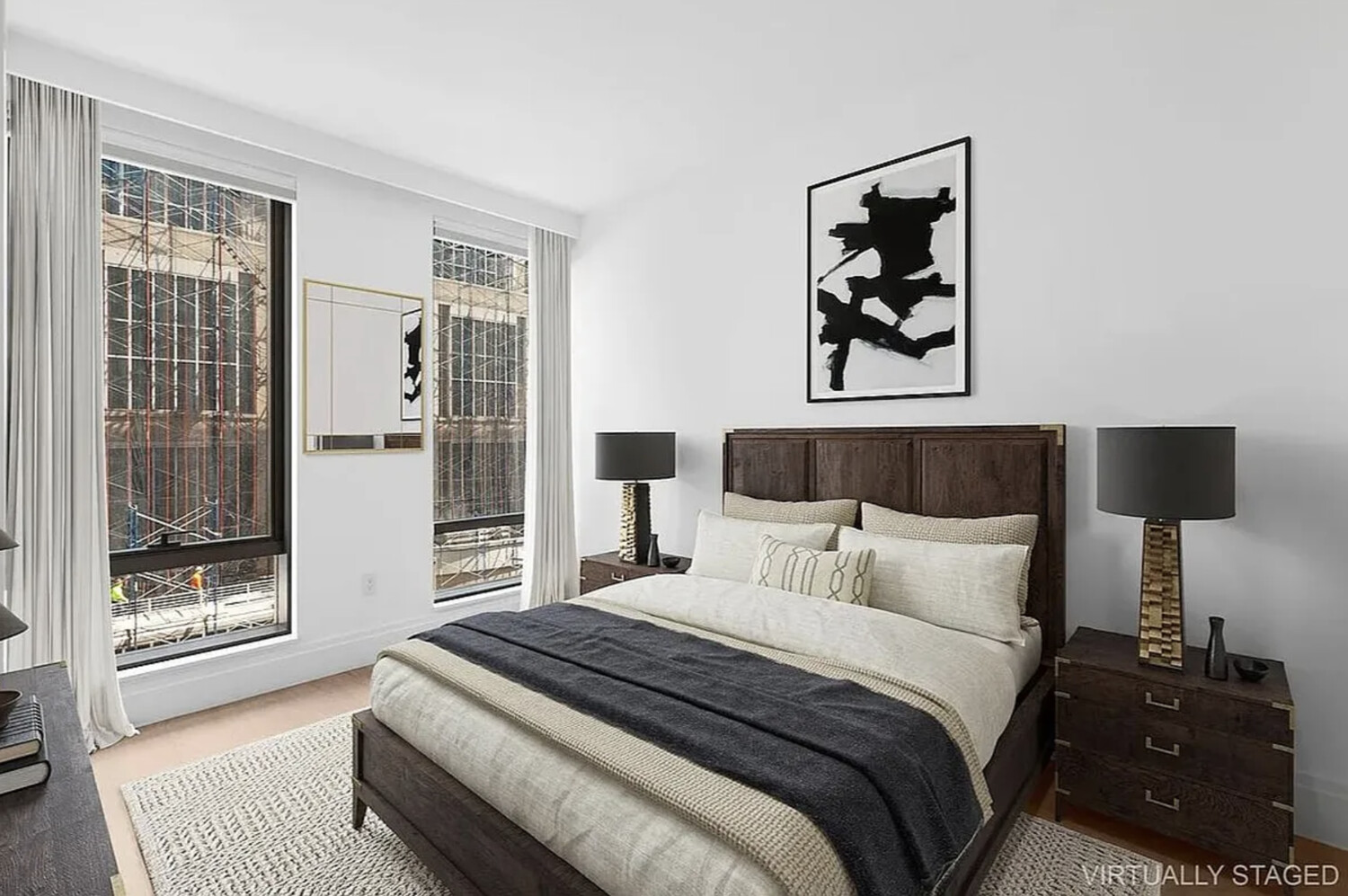 50 West 66th Street, Unit 9B Manhattan, NY 10023 - Photo 7 of 21 a bedroom with a bed and a walk in closet