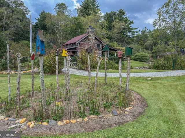a view of a back yard of the house