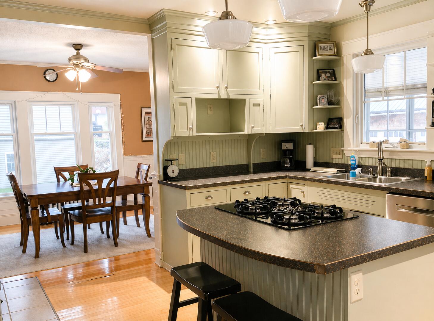 6 Franklin Street Caribou, ME 04736 - Photo 3 of 23 kitchen into dining