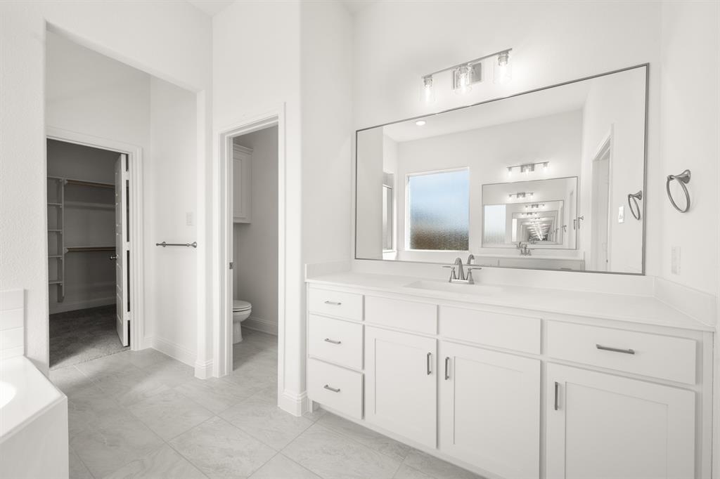 764 Texas Thistle Road Waxahachie, TX 75165 - Photo 12 of 30 a bathroom with a sink and a mirror