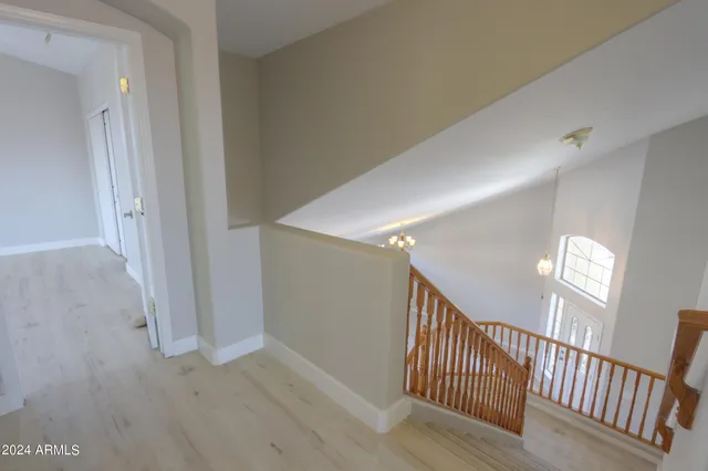 a view of a hallway with entryway