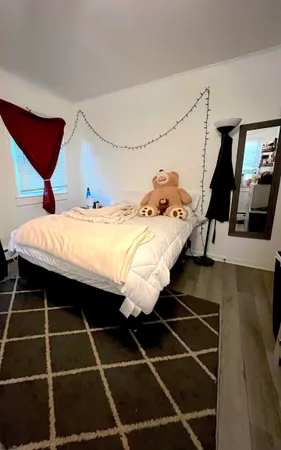 a room with table and equipment