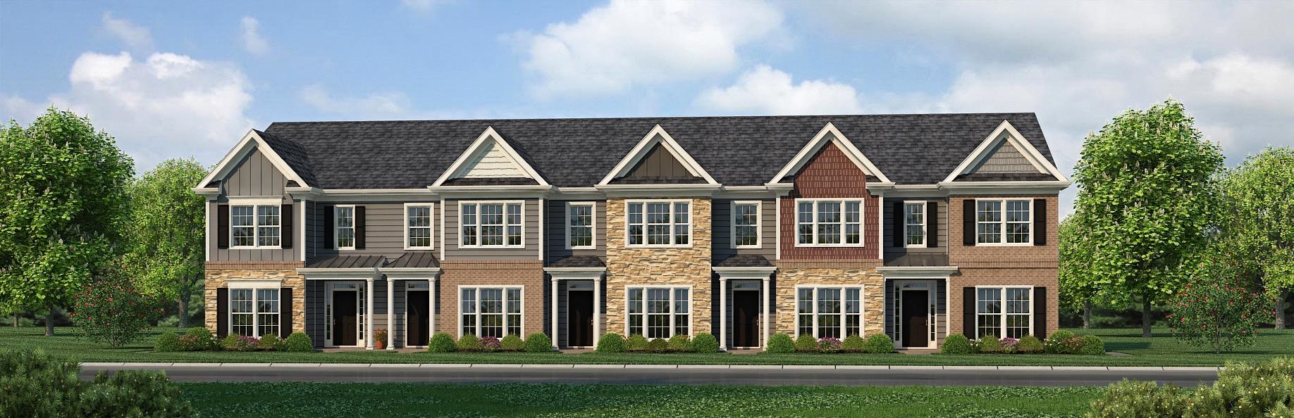 The Medforde Townhome 5 Unit Building. This photo is a rendering; "Colors and options may vary"  