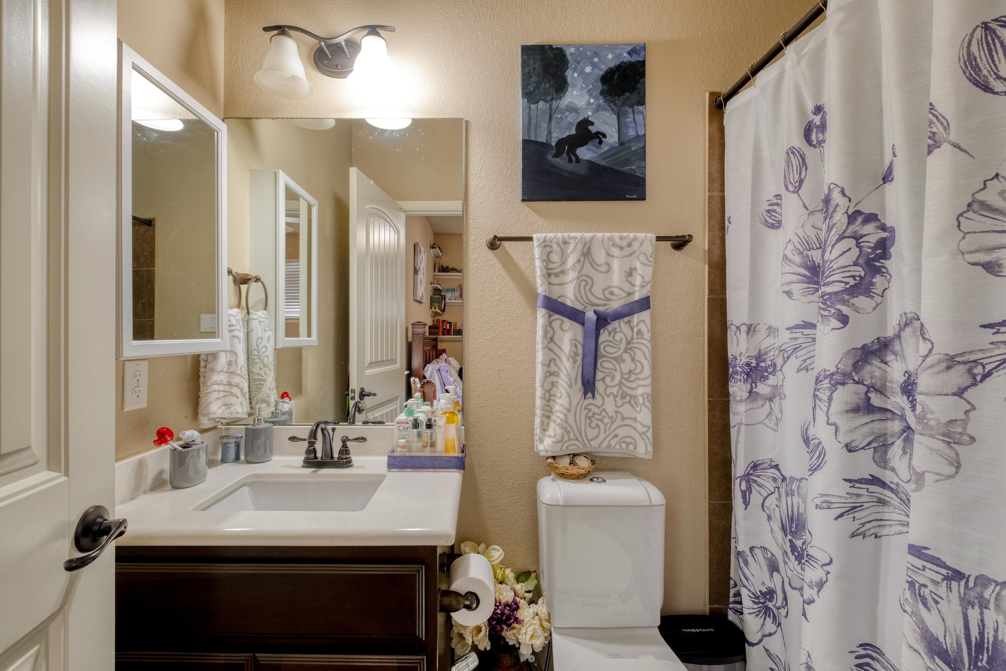 3040 Sachen Street Georgetown, TX 78626 - Photo 31 of 40 a bathroom with a sink and a mirror