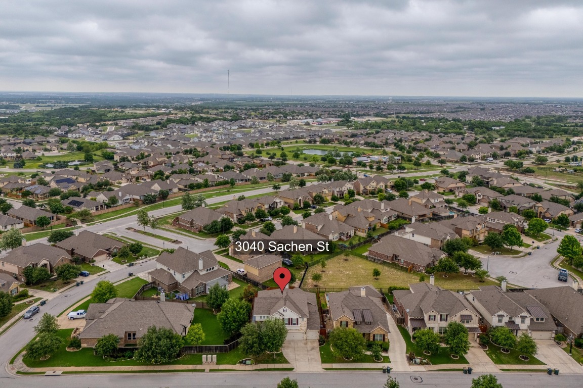 3040 Sachen Street Georgetown, TX 78626 - Photo 37 of 40 an aerial view of residential houses with outdoor space
