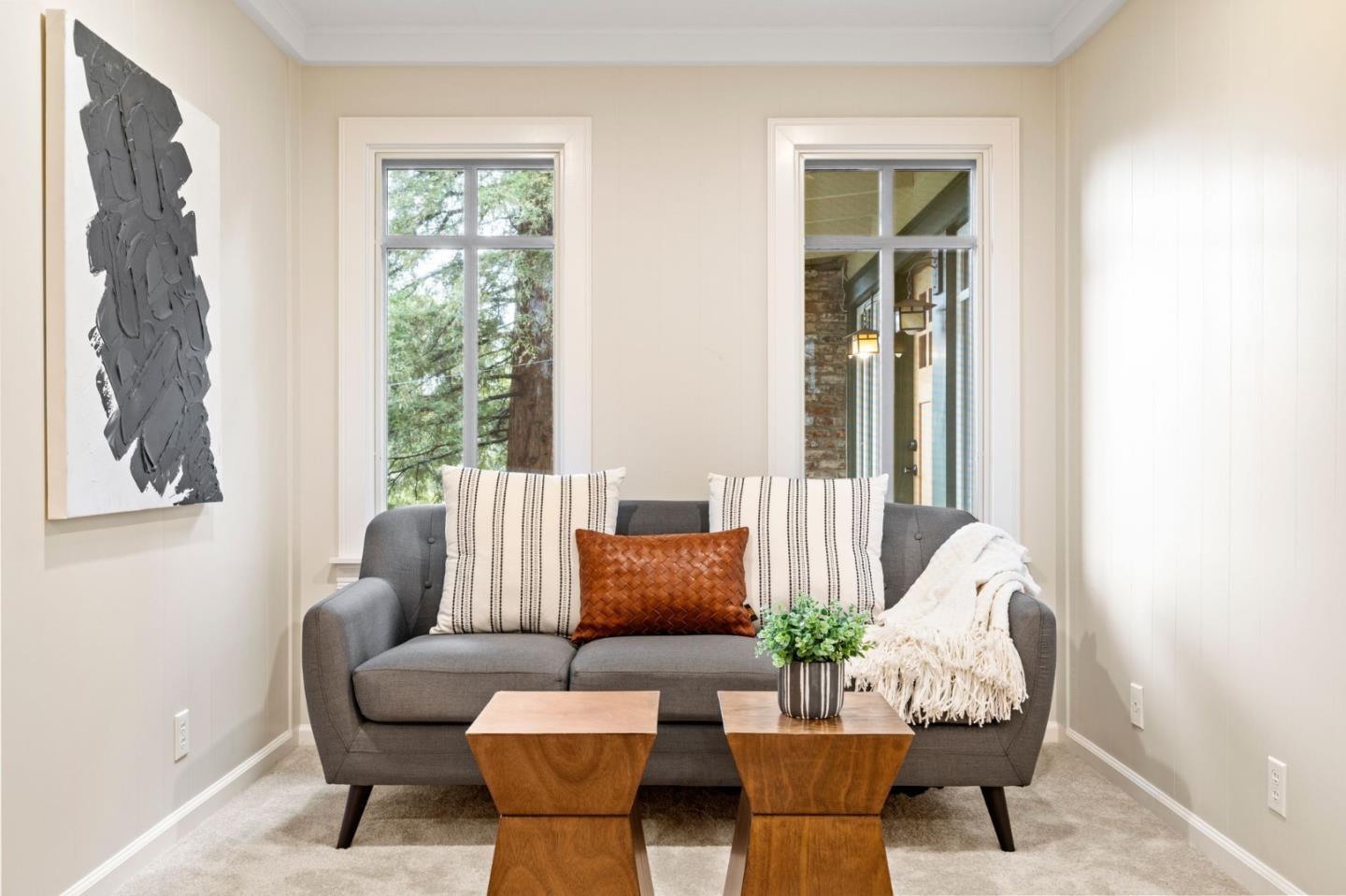 555 Summit Spring Road Woodside, CA 94062 - Photo 44 of 90 a living room with furniture and a window