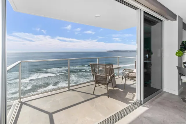 a view of beach and ocean