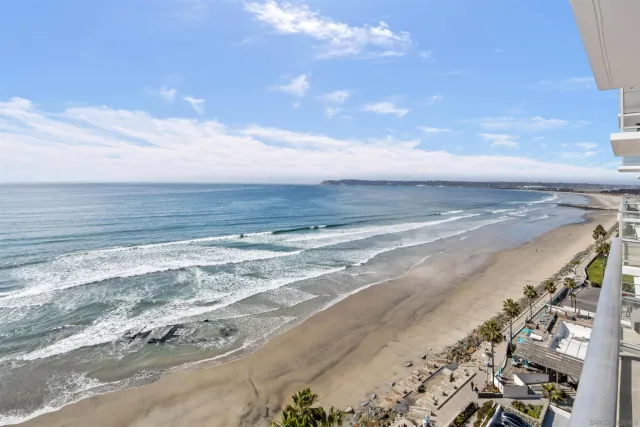 a view of beach and ocean