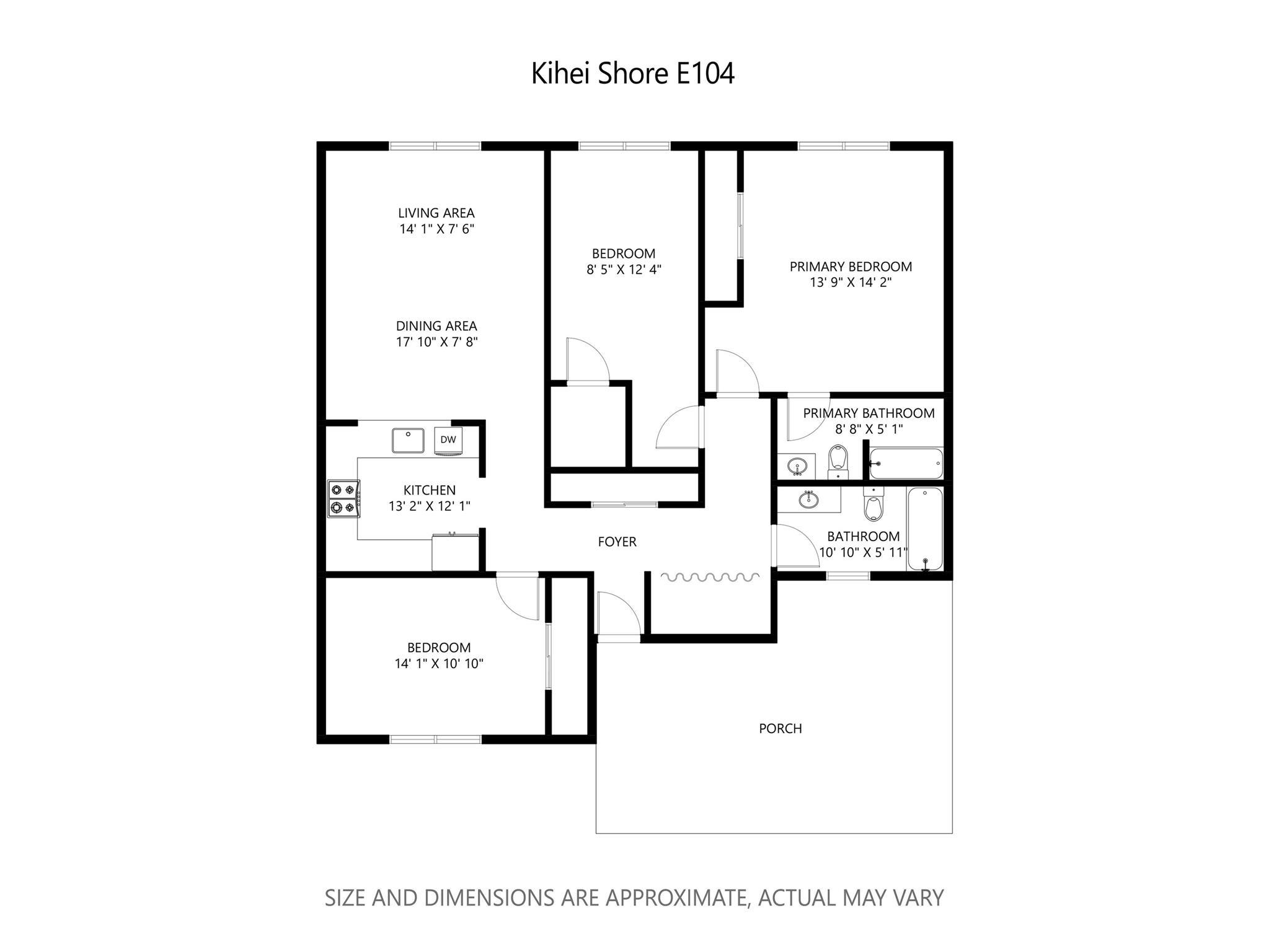 2747 South Kihei Road, Unit E104 Kihei, HI 96753 - Photo 49 of 49 a picture of a floor plan
