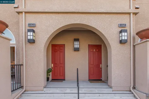 a view of a wooden door